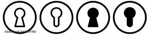 key hole icon set