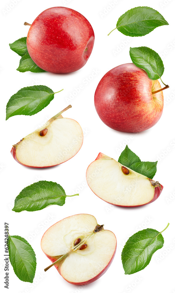 Red apple isolated on white background Red apple isolated on white background