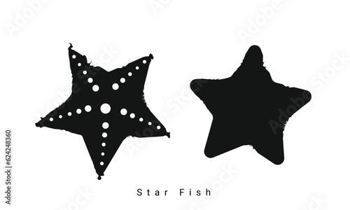  starfish or sea star fish, illustration of a starfish