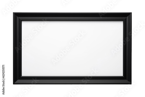 Black painting frame isolated on transparent background  PNG 