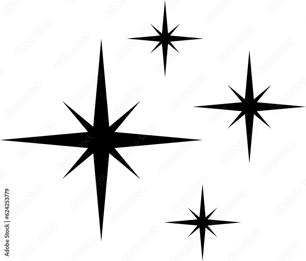 Obraz premium Shine icon, Star icon vector