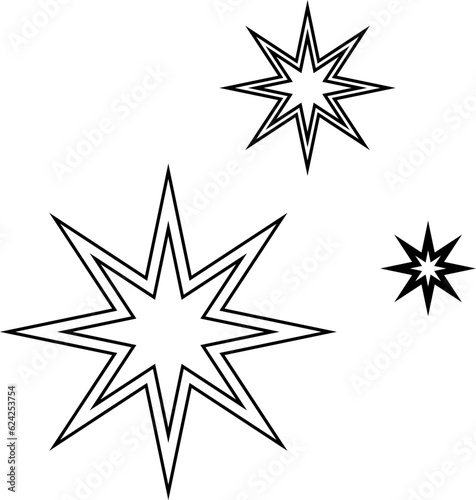 Shine icon, Star icon vector