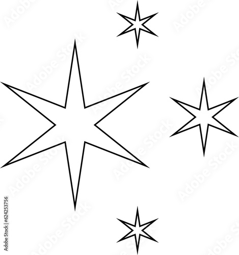 Shine icon, Star icon vector
