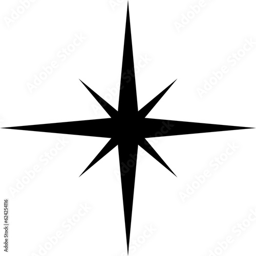 Star icons. Sparkles, shining. Vector star symbol isolated on white background