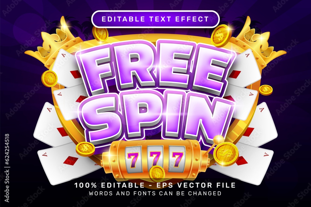 free spin 3d text effect and editable text effect