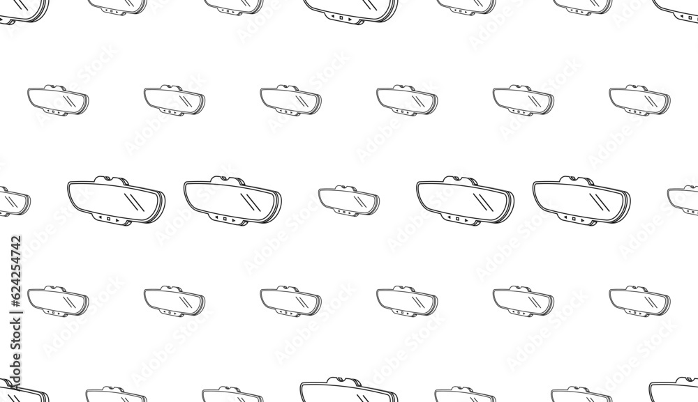 Car Rear View Mirror Icon Seamless Pattern Y_2206001 Car Rear View Mirror Icon Seamless Pattern Y_2206001