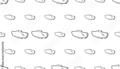 Car Rear View Mirror Icon Seamless Pattern Y_2206001