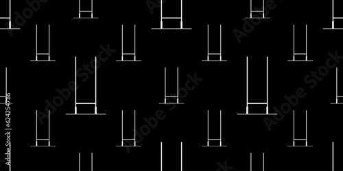 Rugby Goal Post Icon Seamless Pattern Y_2206001