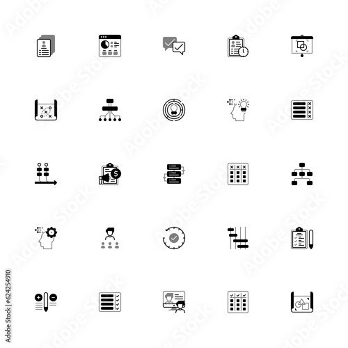 Project Management Duotone 2d Icon. Editable stroke. Pixel Perfect at 32x32