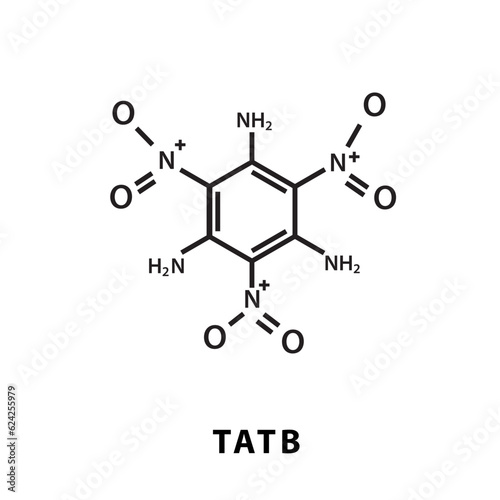 Tatb  structure formula flat style