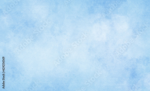 Abstract painted blue watercolor on paper texture background, Digital paint for template or any design