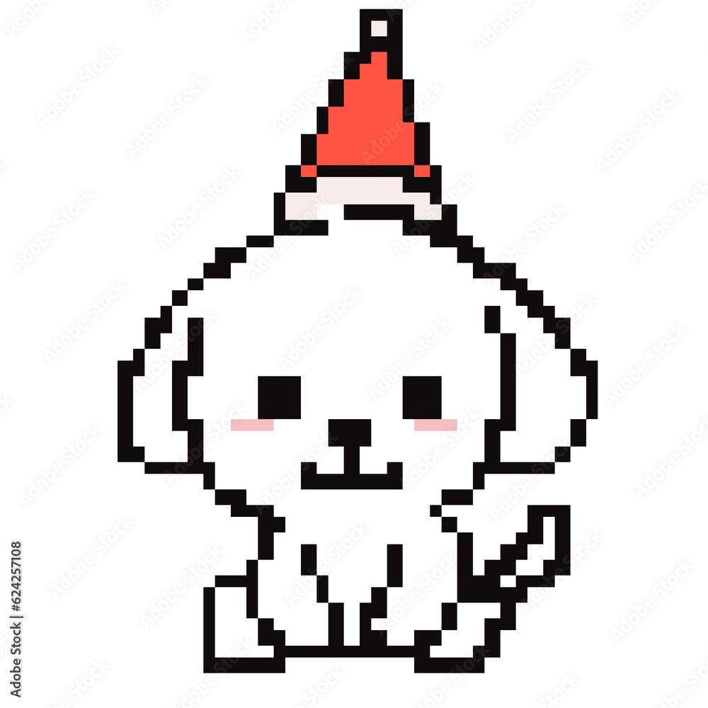 Obraz premium Maltese Dog pixel art 8bit