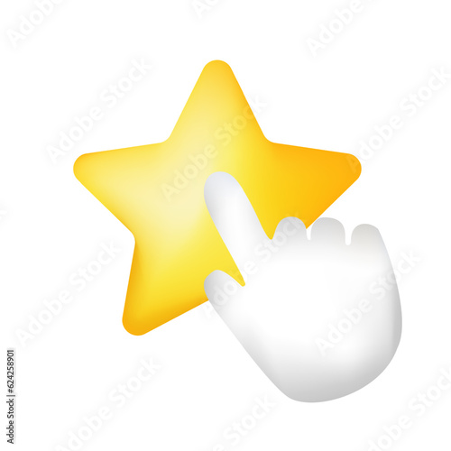 Favorites button. 3d stars line icon. Favorite, Like, Saved, Rate, Feedback. SSTKbold. Vector line icon for Business