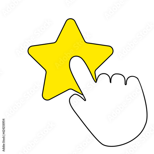Favorites button. Flat stars line icon. Best, Favorite, Like, Saved, Rate, Feedback. SSTKbold. Vector line icon for Business