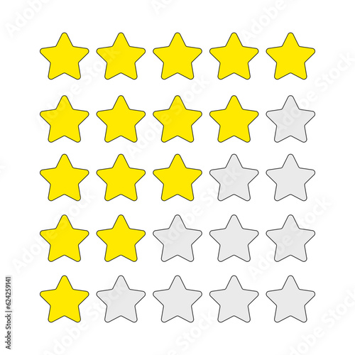 Rating movies and series with flat stars from highest to lowest line icon. Favorites, click, rate, review, feedback. SSTKbold. Vector line icon for Business