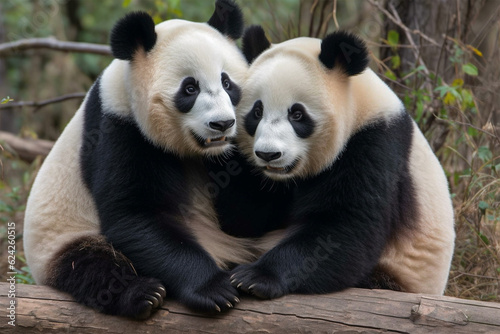 a pair of pandas hugging © imur