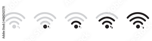 WiFi zone sign. WI-FI vector icons. Free wifi icon set. Wireless network technology icons. Internet connection symbol. Wireless level and wifi signal. WI-Fi signal level. 