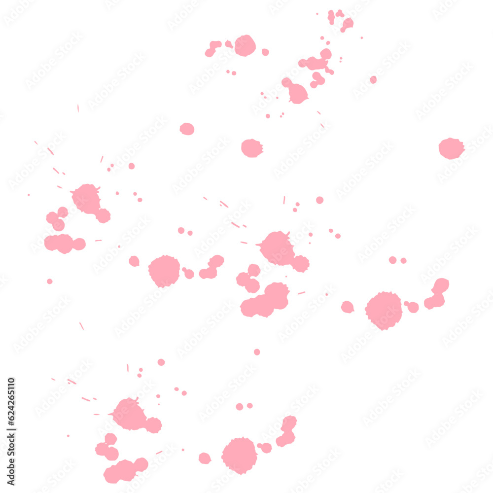 Watercolor splatter texture element.