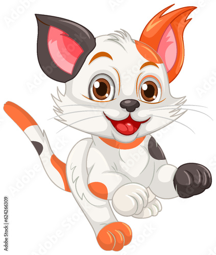 Cute cat cartoon character