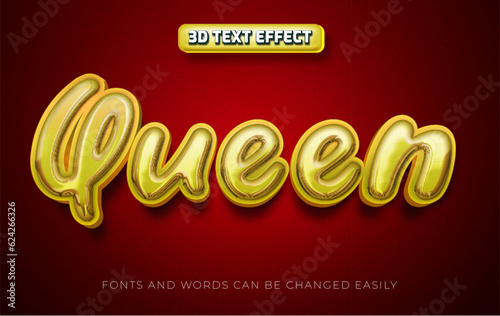 Queen 3d editable text effect style