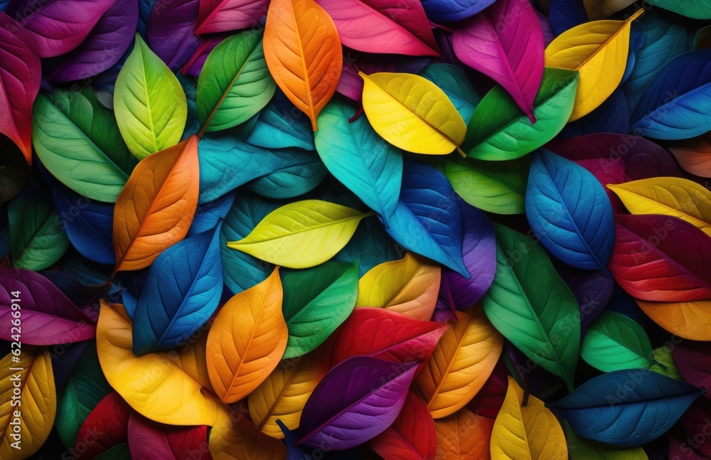 A lot of colorful leaves in the style of naturalistic tones. A lot of colorful leaves in the style of naturalistic tones.