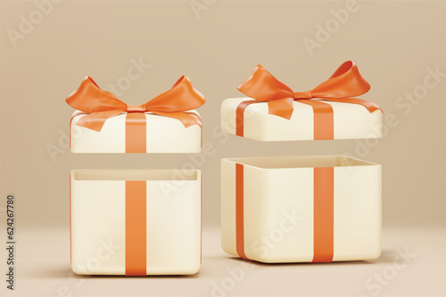 3D-style vector opening gift box are available for use on online shopping websites or in social media advertising.