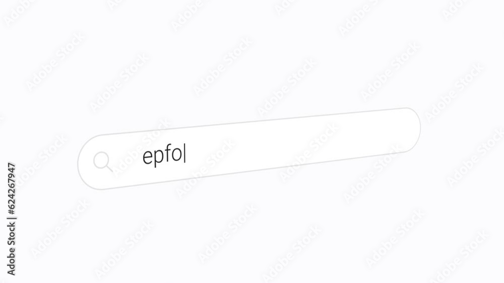 Typing EPFO on the White Search Box