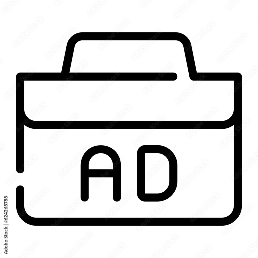 Fototapeta premium agency line icon