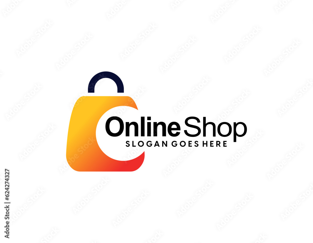Online shopping logo design template Online shopping logo design template
