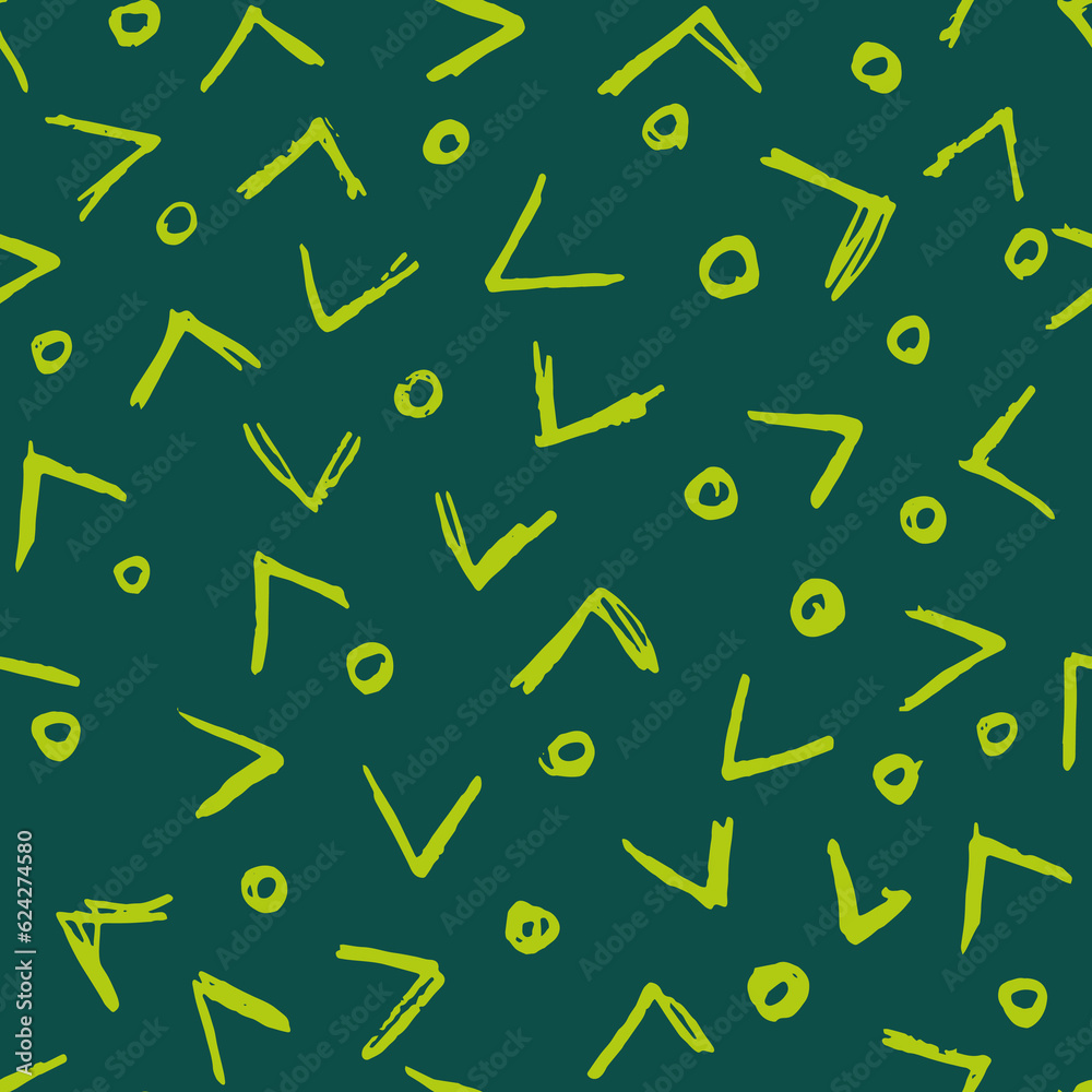 Vector Seamless Hand Drawn Scribble Pattern. Minimal Artistic Sketch Endless Print.