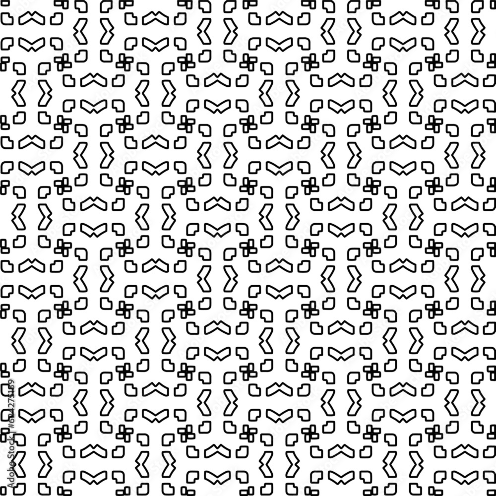 Abstract background with figures from lines. black and white pattern for web page, textures, card, poster, fabric, textile. Monochrome graphic repeating design. Abstract background with figures from lines. black and white pattern for web page, textures, card, poster, fabric, textile. Monochrome graphic repeating design.