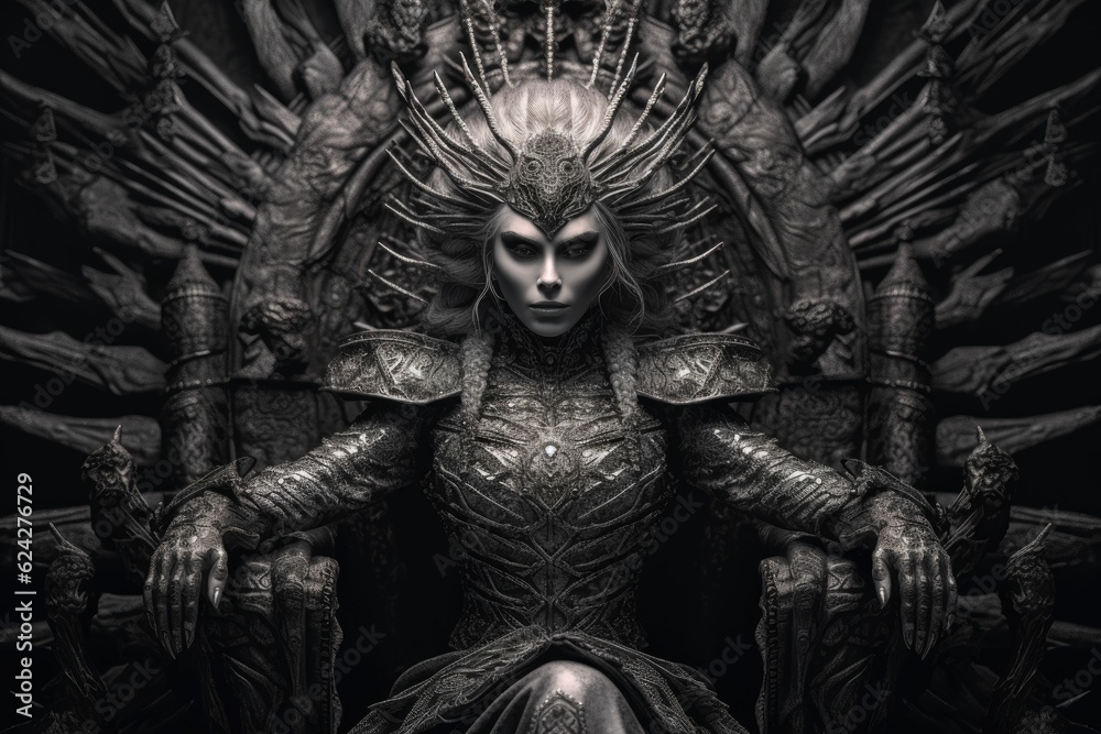 The queen of darkness on the throne