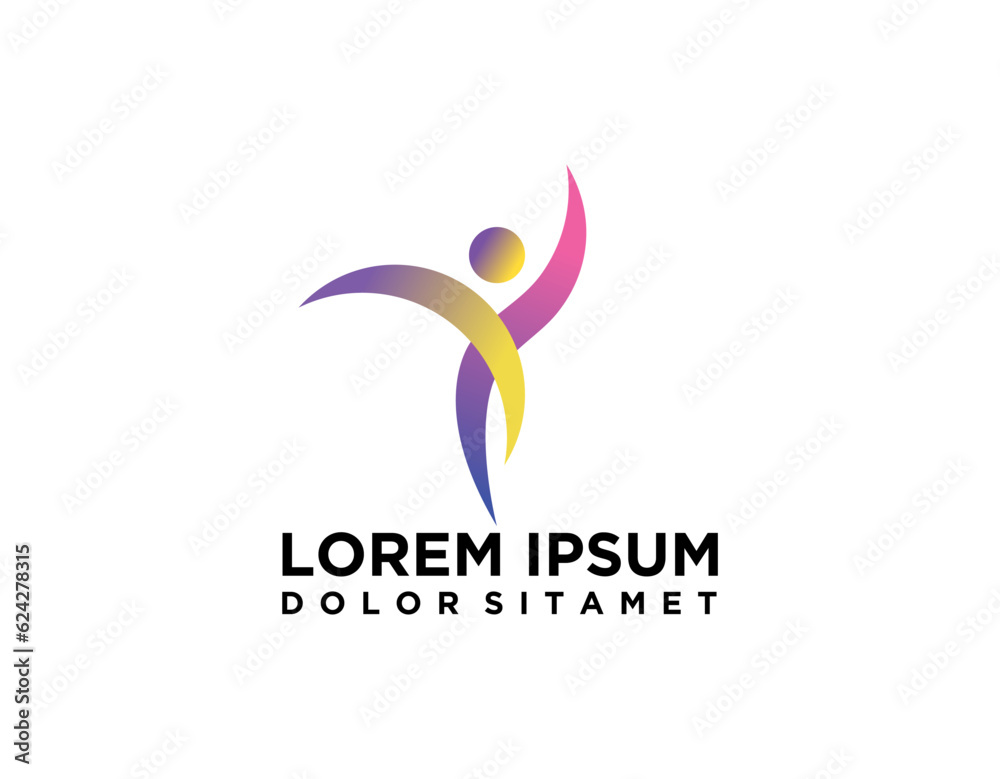 Creative community logo concept. Smile and partnership icon combination Creative community logo concept. Smile and partnership icon combination