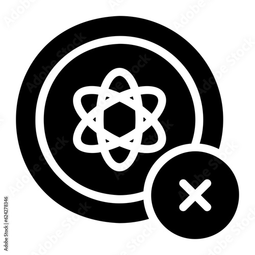 chemical free glyph icon