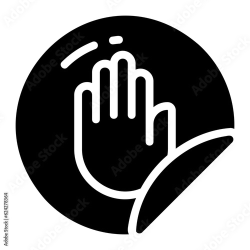 hand made glyph icon