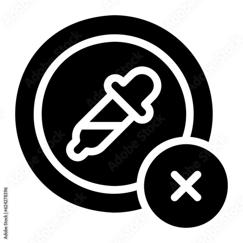 no artificial colours glyph icon