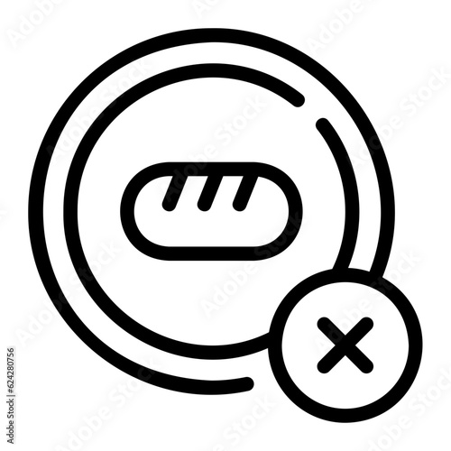 low carb line icon