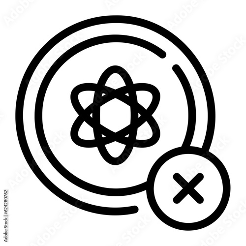 chemical free line icon
