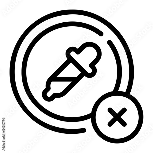 no artificial colours line icon