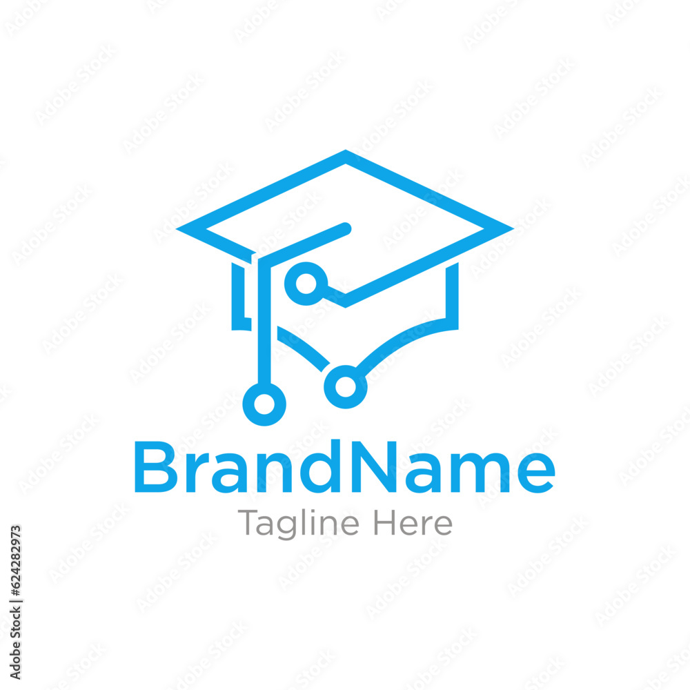Education Cap technology logo design element vector Education Cap technology logo design element vector