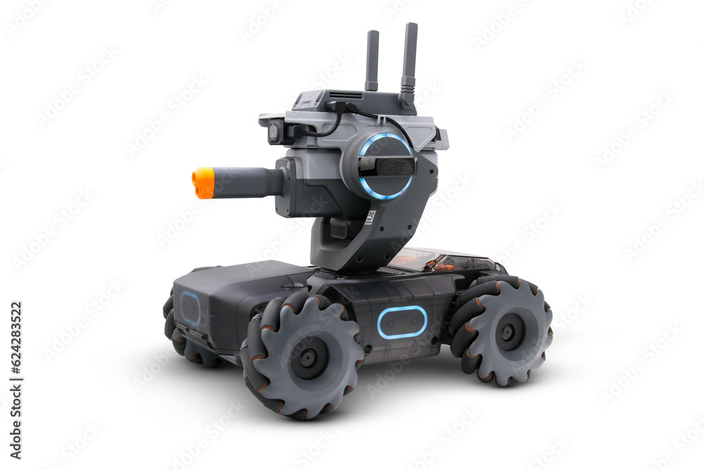 Robomaster S1 Programmable educational Robots isolated on white background Robomaster S1 Programmable educational Robots isolated on white background