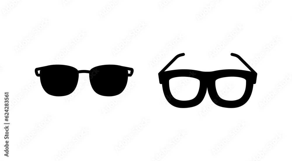 Glasses icon vector. eye glasses icon. sunglasses Glasses icon vector. eye glasses icon. sunglasses