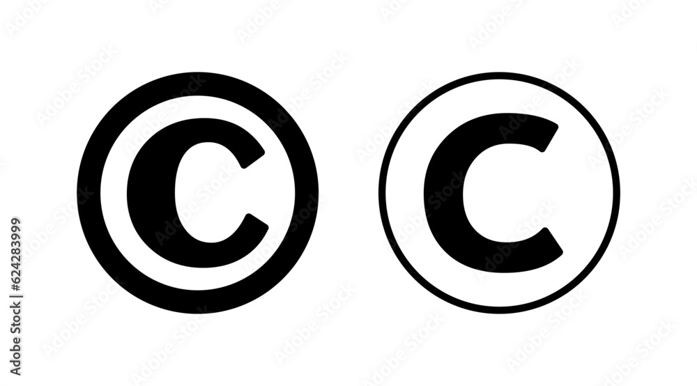 Copyright icon vector. copyright symbol