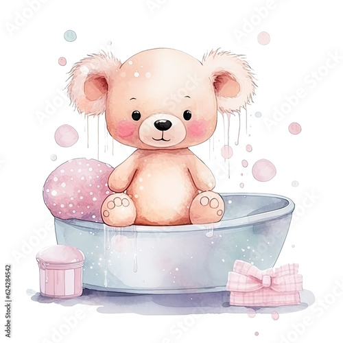 Watercolor baby shower background.
