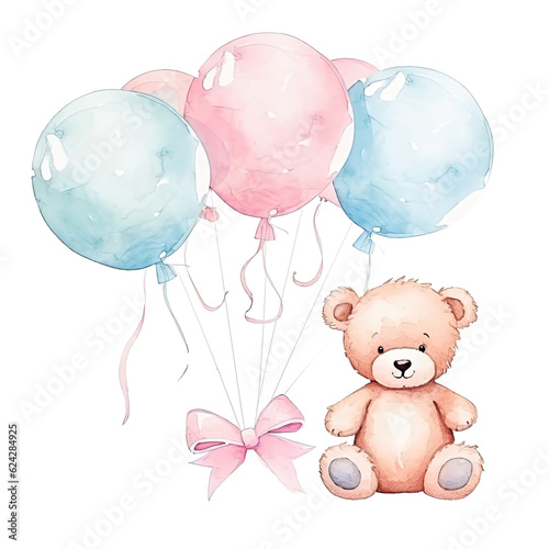 Watercolor baby shower background.