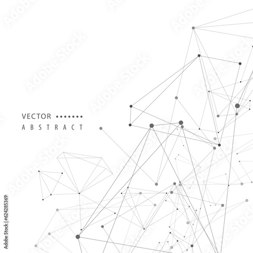 Vector dots and lines design. Concept modern futuristic background © Leonid