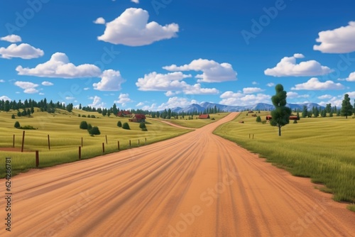 empty 3D cartoon background for kids and animation  generative ai creation 