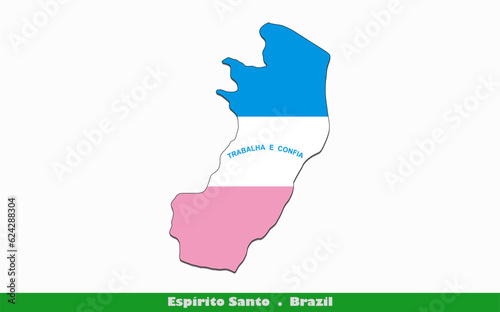 Espírito Santo Flag - States of Brazil (EPS) photo