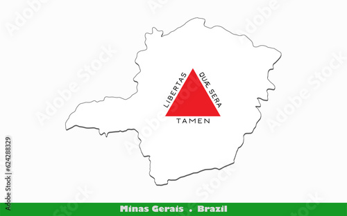 Minas Gerais Flag - States of Brazil (EPS)
