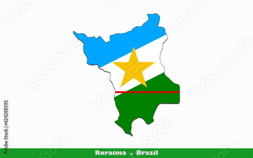 Roraima Flag - States of Brazil (EPS) photo